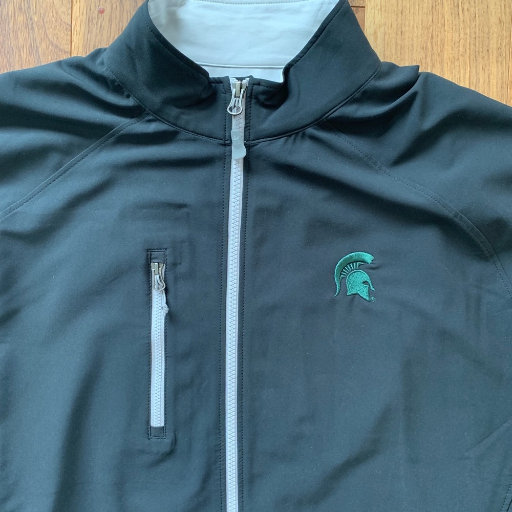 Peter Millar Spring Jacket. With MSU Spartan Logo!